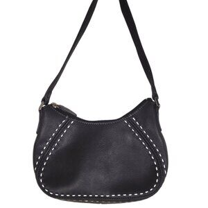 00s Small Y2K Vintage Leather LIZ CLAIBORNE Purse Black Shoulder Bag